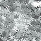 Snowflake Sequin Silver Matte Silk Frost 15mm (5/8") ~ Delicate Twinkle Flake