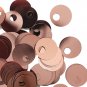 Large Hole SEQUIN PAILLETTES ~ Lt Pink Shiny Metallic ~ 20mm round ~ Made in USA