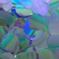 30mm Round Sequin Paillette ~ Aqua Blue Metallic Iris Rainbow ~ Made in USA