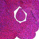 Fuchsia Pink Sequin Teardrop Glitter Hologram 1.5 inch Couture Paillettes