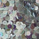 Silver SEQUINS Loose 8mm flat  PAILLETTES ~ Silver Rainbow Iris METALLIC ~ USA