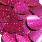 Fuchsia Pink Glitter Sparkle Sequin Round 1.5 inch Large Couture Paillettes