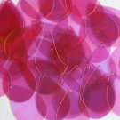 Fuchsia Pink Crystal Rainbow Iris Sequins Teardrop 1.5" Large Couture Paillettes