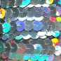 Sequin Trim 10mm Iron On Silver Lazersheen Reflective Metallic. Made in USA