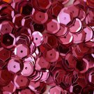 8mm Cup SEQUIN FACET PAILLETTES ~  DEEP ROSE PINK Metallic ~ Made in USA
