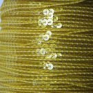 Sequin Stitched Trim 4mm ~ Yellow Transparent See-Thru ~ Made in USA