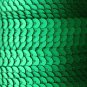 SEQUIN STRING TRIM~  GREEN Matte Silk Frost~ 6mm FLAT strung by yard Made in USA