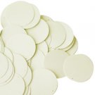 30mm ROUND SEQUIN PAILLETTES ~  Opaque IVORY BONE CREAM ~ Flat Disc~ Made in USA