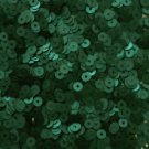 4mm Flat SEQUIN PAILLETTES ~ Deep GREEN Matte SILK FROST Sequins ~ Made in USA.