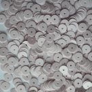 6mm Flat SEQUIN PAILLETTE ~ Opaque IVORY BONE CREAM ~ Round Disc ~ Made in USA