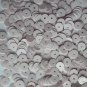 6mm Flat SEQUIN PAILLETTE ~ Opaque IVORY BONE CREAM ~ Round Disc ~ Made in USA
