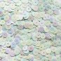 SEQUIN 8mm Flat  PAILLETTES ~ Opaque Pale Light BLUE Rainbow Iris ~ Made in USA