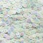 SEQUIN 8mm Flat  PAILLETTES ~ Opaque Pale Light BLUE Rainbow Iris ~ Made in USA