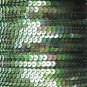 Sequin Stitched Trim 4mm ~ Green Iris Rainbow Iridescent Metallic ~ Made in USA