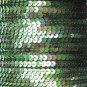 Sequin Stitched Trim 4mm ~ Green Iris Rainbow Iridescent Metallic ~ Made in USA