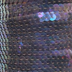 Amethyst Rainbow Iris Sequin Trim 6mm 1/4" wide stitched Strung by the yard 15'