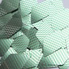 Long Diamond Sequin 1.75" Green Silver Chevron Zig Zag Pattern Metallic