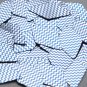 Long Diamond Sequin 1.75" Blue Silver Chevron Zig Zag Pattern Metallic