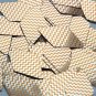 Long Diamond Sequin 1.75" Orange Silver Chevron Zig Zag Pattern Metallic
