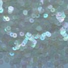 4mm Flat SEQUIN PAILLETTES Loose ~ Crystal White Rainbow Semi Frost ~Made in USA