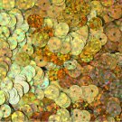 6mm Flat SEQUIN PAILLETTES ~ Premium GOLD HOLOGRAM Metallic ~ Made in USA