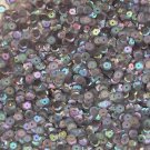 Cup Sequin 6mm Loose Silver Gray Smoke Semi Frost Iridescent Rainbow Made in USA