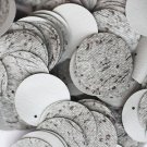20mm ROUND SEQUIN PAILLETTE ~  GREY TWEED WEAVE FABRIC EFFECT~  Made in USA