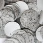 20mm ROUND SEQUIN PAILLETTE ~  GREY TWEED WEAVE FABRIC EFFECT~  Made in USA