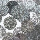 Sequin Silver Glitter Hologram Metallic Round Ruffle Edge 30mm Couture Paillette