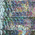 Sequin Trim 10mm Iron On Silver Hologram Glitter Sparkle Metallic. Made in USA