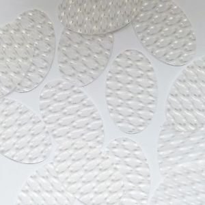 3D Crystal Clear 2" Oval ~ Three Dimensional Reflector Rigid Sequin Paillettes