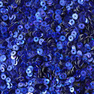 3mm Flat SEQUIN PAILLETTES ~ ROYAL BLUE Laser Hologram Metallic ~ Made in USA