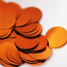 20mm ROUND SEQUIN PAILLETTES ~  ORANGE Metallic ~ Flat Sequin Disc Made in USA