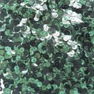 6mm Flat Loose Sequin Paillette Deep Green Marbled Mottled Opaque Shiny