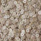 5mm Flat SEQUIN PAILLETTES ~ Opaque BEIGE TAN Shiny ~ Round Disc ~ Made in USA.