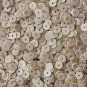 5mm Flat SEQUIN PAILLETTES ~ Opaque BEIGE TAN Shiny ~ Round Disc ~ Made in USA.