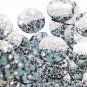 Silver Star Dust Reflective Metallic Sequins Round 1.5" Large Couture Paillettes