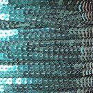 Sequin Stitched Trim 4mm ~ Teal Peacock Green Blue Shiny Metallic ~ Made in USA