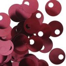 Large Hole SEQUIN PAILLETTE ~ Burgundy Wine Red Metallic~20mm round~ Made in USA