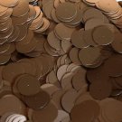 Bronze Brown Matte Silk 20mm Sequin Round Paillette Center Hole ~ Made in USA