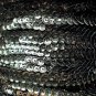 Deep Forest Green 5mm cup Sequin Trim, Flat Stitched Strung by the yard 15'