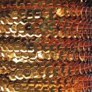 Sequin Trim ~ Orange Metallic ~ 8mm Cup Facet strung by the yard. Made in USA.