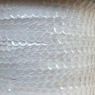 Sequin Trim White Iris Rainbow  8mm Cup Facet strung by the yard. Made in USA.