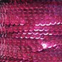 Sequin Trim Fuchsia Pink Metallic  8mm Cup Facet strung by the yard Made in USA