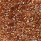 Cup Sequin 6mm Loose Topaz Dark Amber Semi Frost Iridescent Rainbow Made in USA