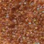Cup Sequin 6mm Loose Topaz Dark Amber Semi Frost Iridescent Rainbow Made in USA