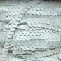 Antique Sea Foam Iris 5mm cup Sequin Trim, Flat Stitched Strung by the yard 15'