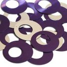 Purple Silver Metallic Sequin Circle Loop Ring 1.5 inch Large Couture Paillettes
