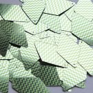 Long Diamond Sequin 1.75" Lime Green Silver Chevron Zig Zag Pattern Metallic