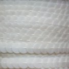 Sequin Trim 10mm Iron On Porcelain White Semi Opaque. Made in USA